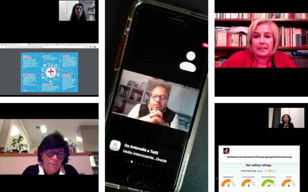 Screenshot Webinar DAD e protezione dei minori online