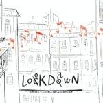 disegno di un uomo e una donna che si guardano dai balconi